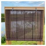 XIUXIU Bamboo Roller Shades G32 74" H, G