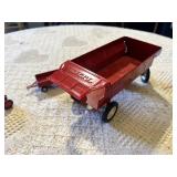 ERTL Red Toy Wagon, Small Red Tractor and Wagon