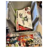 Huge lot of LEGO Classic Building Set, Meccano Tech Meccasaur, and LEGO Club Magazines