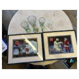 Coca-Cola Collectible Lot including Framed Polar Bear Prints, Several Collector Glasses, Bottle Opener