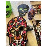 Zombie and Day of the Dead Halloween Accessories, Skull Decor, and Makeup Kits Lot