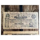 State of Florida, Bank of Chattanooga, The Cotton Planters Loan Association Facsimlie Currency Notes