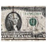 Vintage Series 1957 One Dollar and Series 1976 Two Dollar Bills Lot