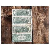 Vintage Series 1957 One Dollar and Series 1976 Two Dollar Bills Lot