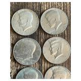 Lot of 16 Kennedy Half Dollar Coins Including Various Years
