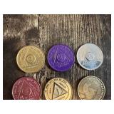 Assorted Recovery Coins and Tokens