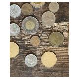 Collection of Canadian Coins, Dimes, and Jasper Souvenir Dollar