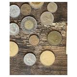 Collection of Canadian Coins, Dimes, and Jasper Souvenir Dollar