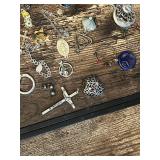 Assorted Charms and Pendants Including Crosses, Hearts, and Symbols