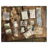 Lot of Fashion Jewelry Items including Crystal Necklace, Turquoise Style Pendants, and Assorted Rings and Earrings