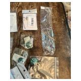 Lot of Fashion Jewelry Items including Crystal Necklace, Turquoise Style Pendants, and Assorted Rings and Earrings