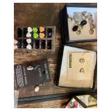 Assorted Jewelry Collection Including Earrings, Charms, and Accessories