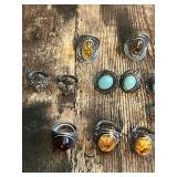 Silver and Gemstone Rings Collection