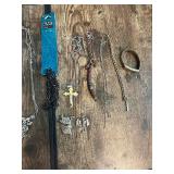 Various Neckties, Chains, Bracelets, and Jewelry Accessories Assortment