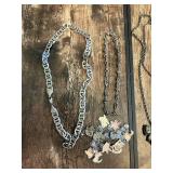 Fashion jewelry necklaces collection including various styles and materials