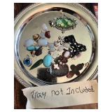 Assorted Necklaces, Chains, Pendants, and Charms Tray