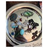 Assorted Necklaces, Chains, Pendants, and Charms Tray