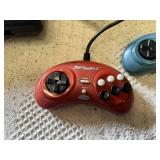 Sega Genesis Console with Controllers and Sonic the Hedgehog Game