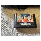 Sega Genesis Console with Controllers and Sonic the Hedgehog Game