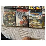 Lot of PlayStation 2 Video Games Including Madden NFL, Guitar Hero, and Tekken