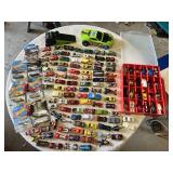 Collection of Hot Wheels Die-Cast Cars and Accessories