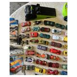 Collection of Hot Wheels Die-Cast Cars and Accessories