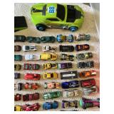 Collection of Hot Wheels Die-Cast Cars and Accessories
