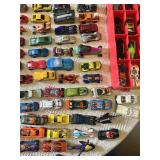 Collection of Hot Wheels Die-Cast Cars and Accessories