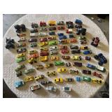 Collection of Toy Vehicles Including Tonka Trucks, Hot Wheels and Die-Cast Cars