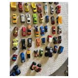 Collection of Toy Vehicles Including Tonka Trucks, Hot Wheels and Die-Cast Cars