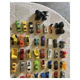 Collection of Toy Vehicles Including Tonka Trucks, Hot Wheels and Die-Cast Cars