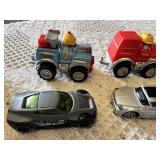 Collection of Toy Vehicles Including Tonka Trucks, Hot Wheels and Die-Cast Cars