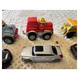 Collection of Toy Vehicles Including Tonka Trucks, Hot Wheels and Die-Cast Cars