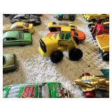 Collection of Toy Vehicles Including Tonka Trucks, Hot Wheels and Die-Cast Cars