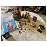 Disney Memorabilia Collection Featuring Mickey Mouse and Minnie Mouse Items, Figurines, and More