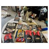 Star Wars Collection including Yoda Figure, Darth Maul and Anakin Bags, Various DVDs and Games
