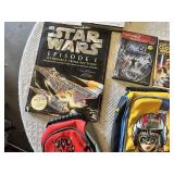 Star Wars Collection including Yoda Figure, Darth Maul and Anakin Bags, Various DVDs and Games