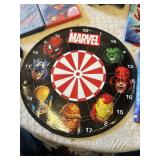 Superhero Collection including DVDs, Books, and Toys DVDs like Avengers: Age of Ultron and Superman Red Son, books such as Iron Man: The Gauntlet by Eoin Colfer, a Batman plush toy, a Marvel dartboard