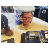 NASCAR Memorabilia Collection including Rusty Wallace Model Car, Corey LaJoie Autograph, NASCAR DVD, Monkey Plush, and Other Items