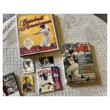 Lot of Baseball Memorabilia Including Books, Trading Cards, and Championship Pennant
