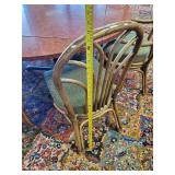 7 Vintage "Lifestyles of Manilla" Rattan Chairs w/ Large Vintage Table