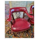 Beautiful Vintage Leather Club/Bank Chairs - Set of 4 High End Chairs