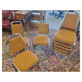 8 Solid Mid Modern Virco Stackable Cushioned Chairs