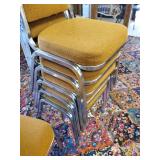 8 Solid Mid Modern Virco Stackable Cushioned Chairs