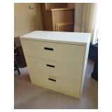 Large 3 Drawer Bankers Metal Cabinet