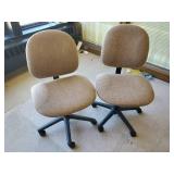 2 Rolling Cushioned Desk Chairs