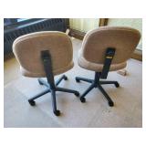 2 Rolling Cushioned Desk Chairs