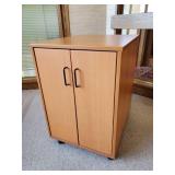 Beautiful Unique Wood Cabinet on Rollers