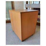 Beautiful Unique Wood Cabinet on Rollers