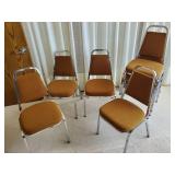 8 Solid Mid Modern Virco Stackable Cushioned Chairs